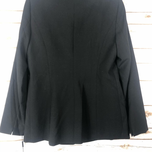 Calvin Klein Black SZ 6 Top-Stitch Career One-Button Blazer - Picture 3 of 8